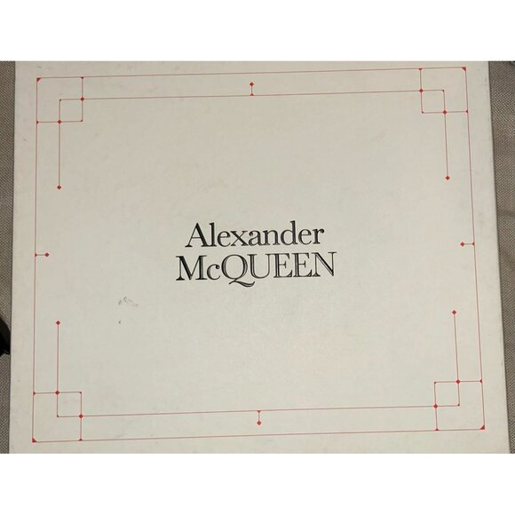 NIB $1610 Alexander McQueen Leather Platform Boots Black Size 10 - Picture 11 of 11